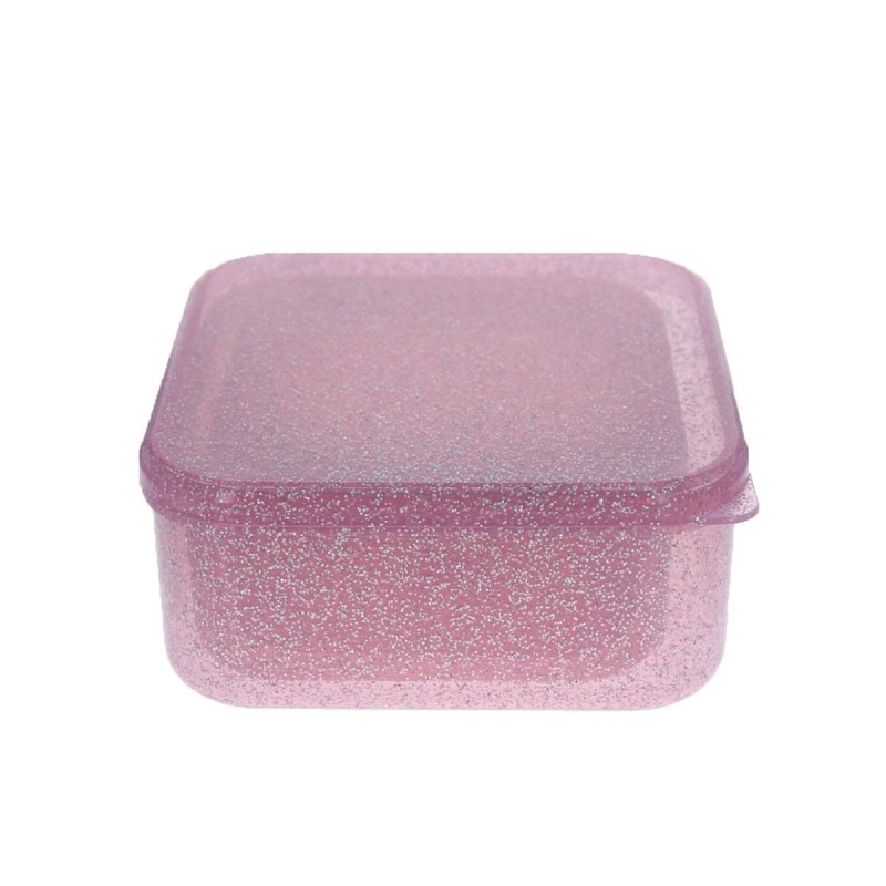 Lot de 3 lunchbox roses à paillettes