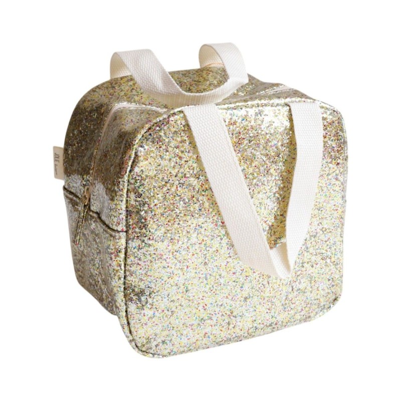Lunchbag isotherme à paillettes dorées