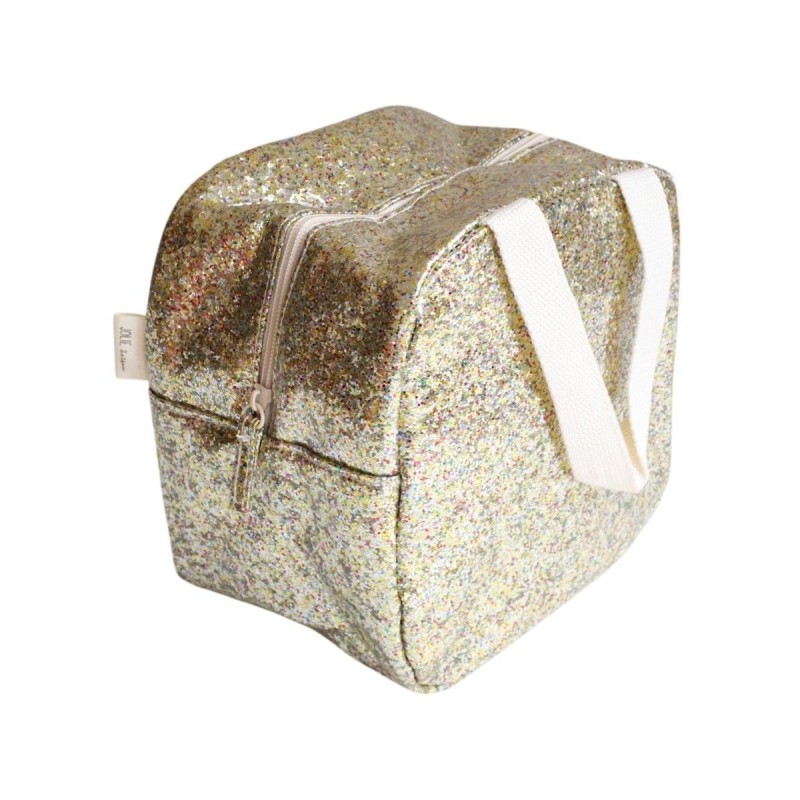 Lunchbag isotherme à paillettes dorées