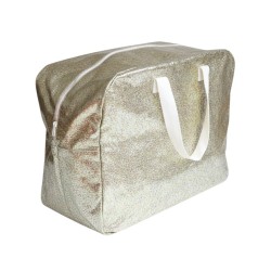 Jumbo bag à paillettes dorées