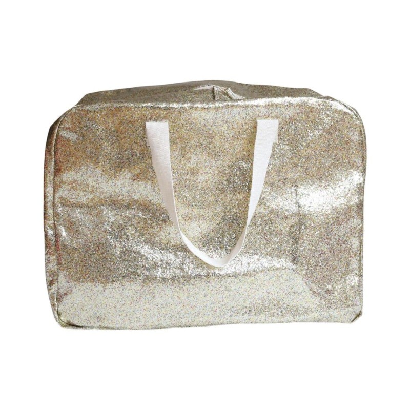 Jumbo bag à paillettes dorées