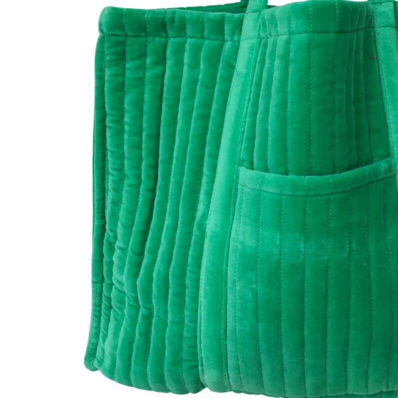 Cabas velour VERT