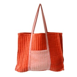 Cabas velour ORANGE