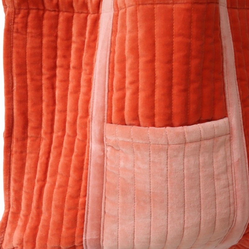 Cabas velour ORANGE