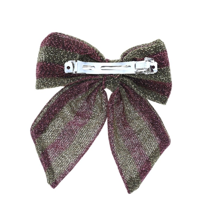 Pince noeud lurex DORE/VIOLET