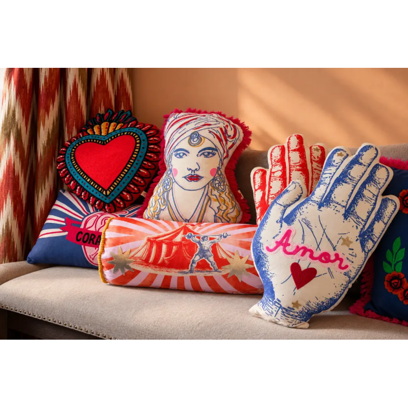 Coussin MAIN ROUGE
