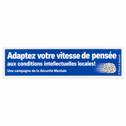 AUTOCOLLANT Adaptez votre vitesse de pensée