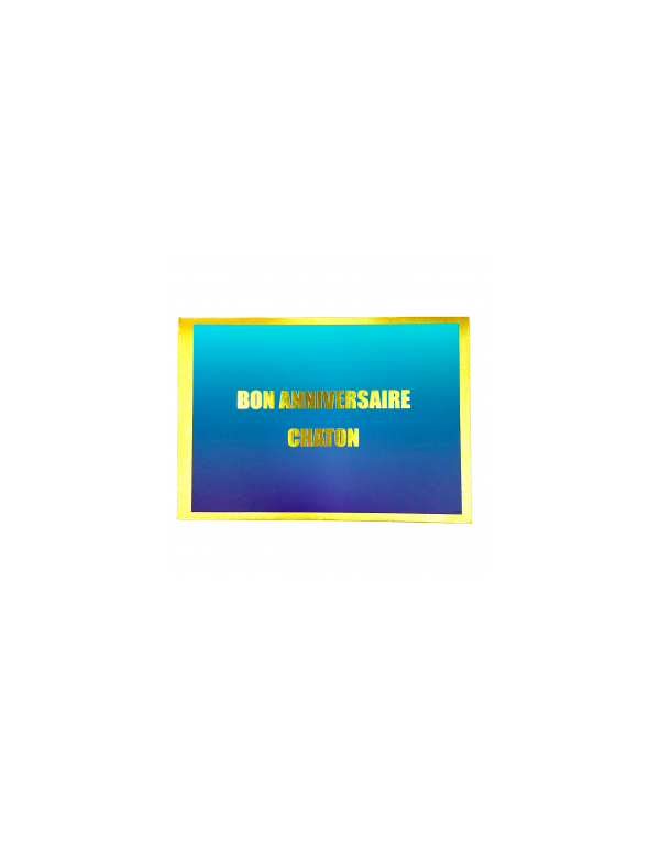 Carte BON ANNIVERSAIRE CHATON