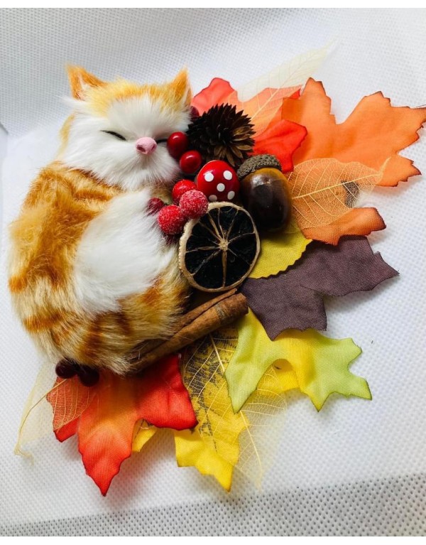 Broche CHAT roux