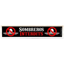 AUTOCOLLANT Sombreros interdits
