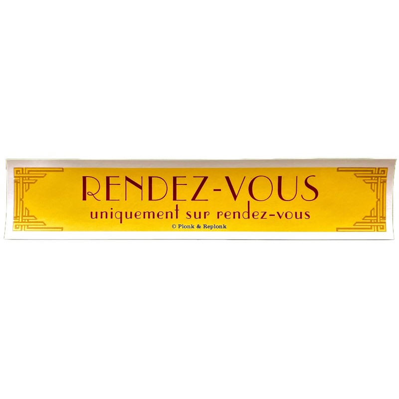 Autocollant RENDEZ VOUS