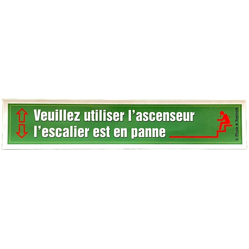 Autocollant VEUILLEZ UTILISER L'ASCENCEUR