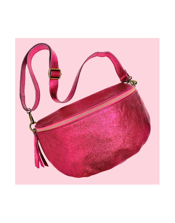 Banane XL métallisée FUCHSIA