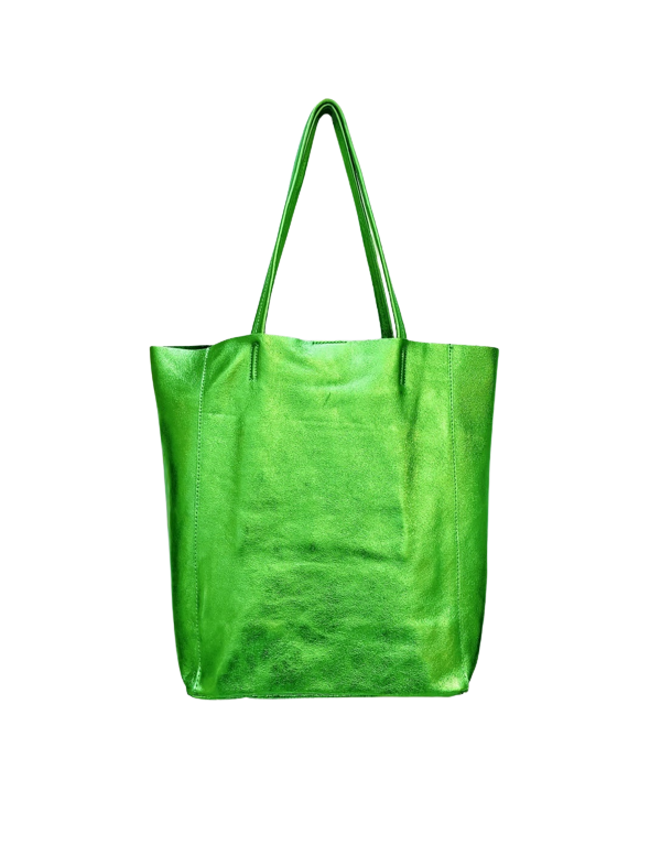 Cabas métallisé VERT