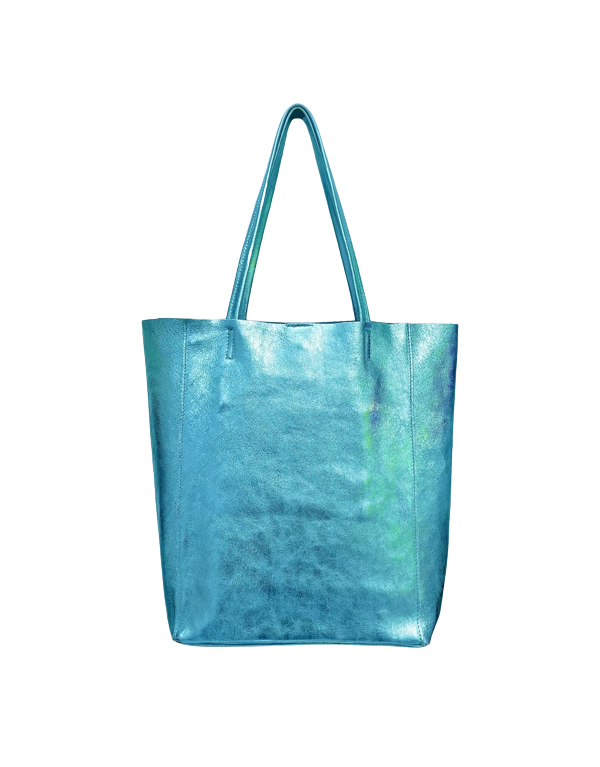 Cabas métallisé BLEU