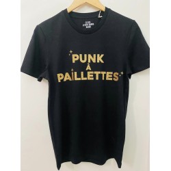 T-shirt PUNK A PAILETTES Noir & Or
