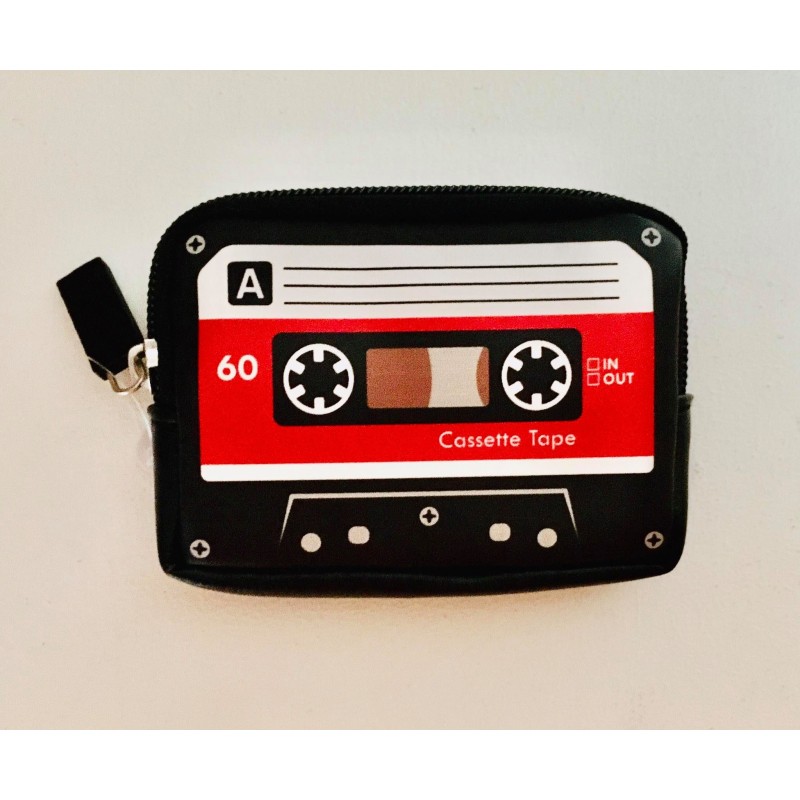 Porte monnaie K7 NOIR & ROUGE
