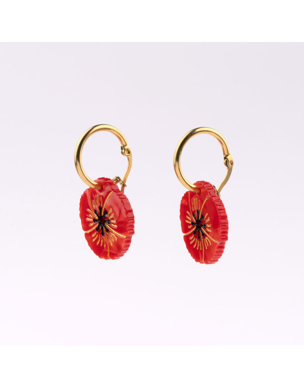 Boucles d'oreilles COQUELICOT