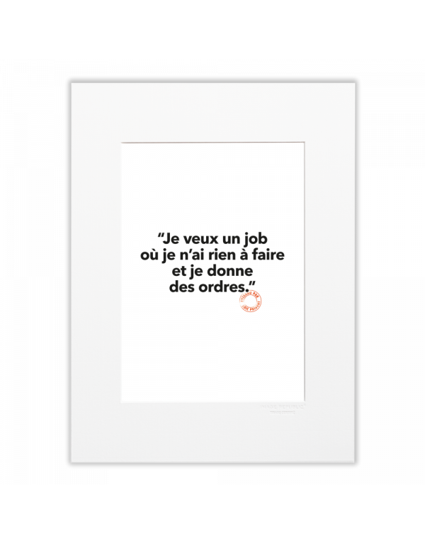 Carte JE VEUX UN JOB