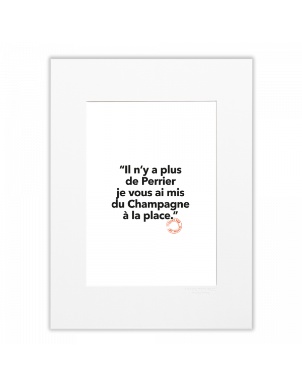 Carte IL N'Y A PLUS DE PERRIER