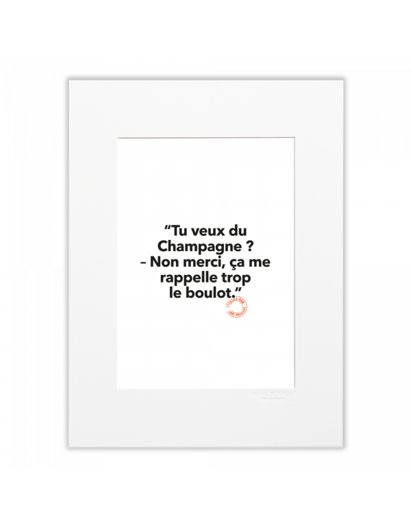 Carte TU VEUX DU CHAMPAGNE