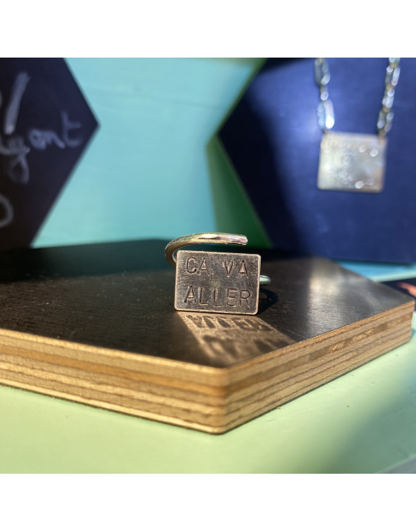 Bague CA VA ALLER Argent