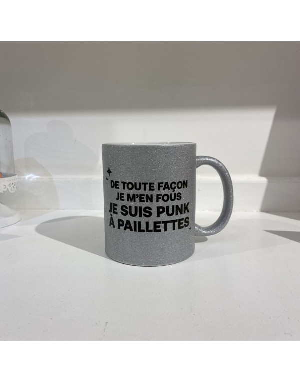 Mug PUNK A PAILLETTES Argenté